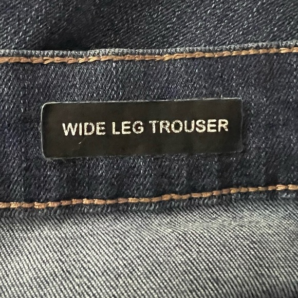 Judy Blue Jeans Wide Leg Trouser Denim High Rise Front Seam Stretch Dark Wash 32 - Picture 6 of 15